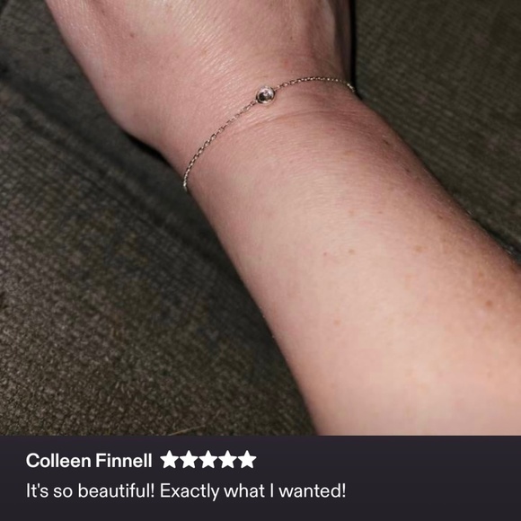 14k and lab diamond bracelet - Picture 7 of 9